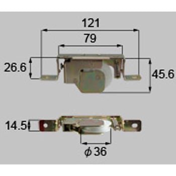 起倒式戸車(Φ36)(部品) トステム(LIXIL)