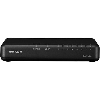 Giga8ポートスイッチ プラ筐体 マグネット付 ブラック BUFFALO(バッファロー)