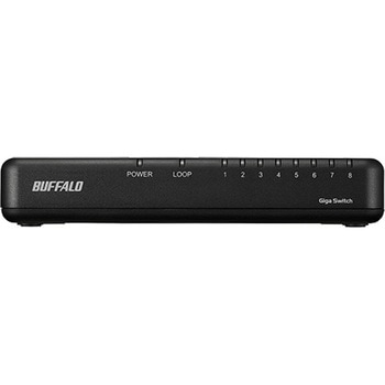 Giga8ポートスイッチ プラ筐体 マグネット付 ブラック BUFFALO(バッファロー)