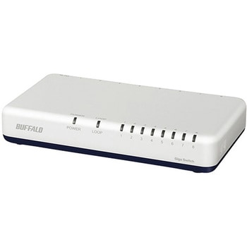 Giga8ポートスイッチ プラ筐体 マグネット付 ホワイト BUFFALO(バッファロー)