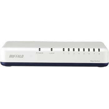 Giga8ポートスイッチ プラ筐体 マグネット付 ホワイト BUFFALO(バッファロー)