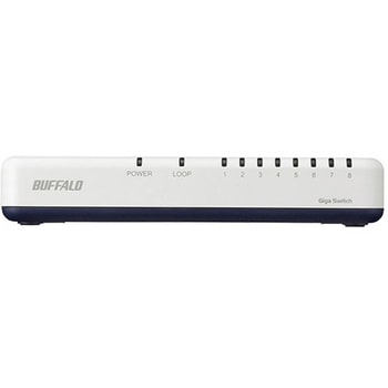 Giga8ポートスイッチ プラ筐体 マグネット付 ホワイト BUFFALO(バッファロー)
