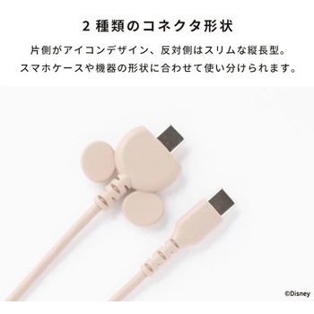 ディズニーキャラクター USB 2.0 CABLE TYPE-C to TYPE-C 1.5m Hamee(ハミィ)