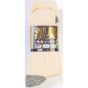 「消臭」のびのび先丸靴下4足組キナリ ハヤシ[靴下]