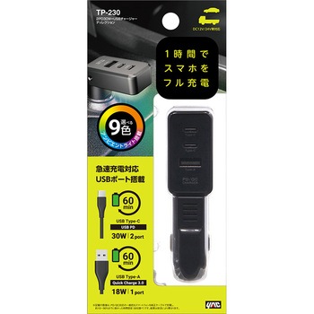 2PD30W+USBチャージャー ディレクション 槌屋ヤック
