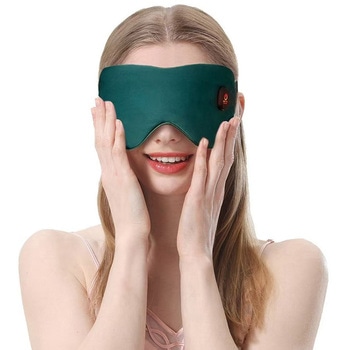 ヒートアイマスク Wireless Heated Eye Maskポリエステル グリーン CRECOTE