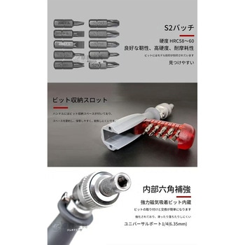 曲がるドライバー工具セット6122 CRECOTE
