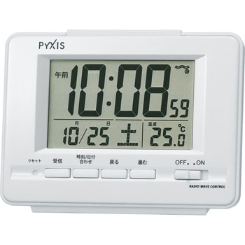 Radio wave digital clock SEIKO Table Clocks - Material: Plastic frame,  front: glass, Mass (g): 170, Dimension (mm): 90×123×46, Suitable Battery:  AA (manganese) x 2 | MonotaRO Vietnam