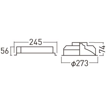 天井埋込型  ダウンライト 浅型9H  光源遮光角15度 調光タイプ(ライコン別売) LiBecoM(リベコム) CDM-R70形1灯器具相当 Panasonic(パナソニック)