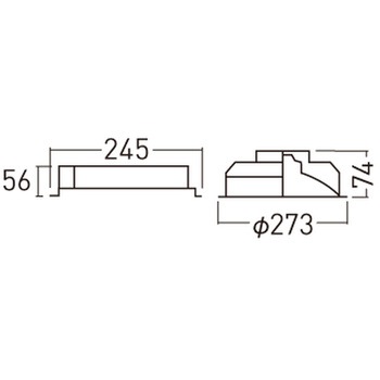 天井埋込型  ダウンライト 浅型9H  光源遮光角15度 調光タイプ(ライコン別売) LiBecoM(リベコム) CDM-R70形1灯器具相当 Panasonic(パナソニック)