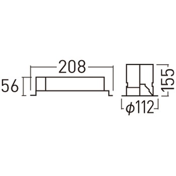 天井埋込型  ダウンライト  光源遮光角15度 調光タイプ(ライコン別売) LiBecoM(リベコム) コンパクト形蛍光灯FHT57形3灯器具相当 Panasonic(パナソニック)