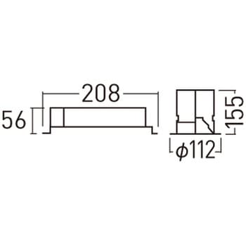 天井埋込型  ダウンライト  光源遮光角15度 調光タイプ(ライコン別売) LiBecoM(リベコム) コンパクト形蛍光灯FHT57形3灯器具相当 Panasonic(パナソニック)