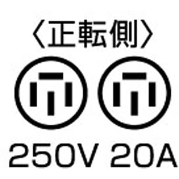 三相200V逆転コンセント付動力用電工ドラム 日動工業