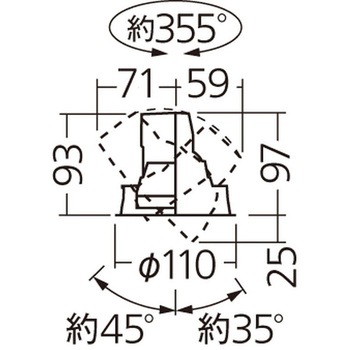 天井埋込型  ユニバーサルダウンライト J12V50形(35W)器具相当 浅型10H  12Vミニハロゲン電球50形1灯器具相当 Panasonic(パナソニック)