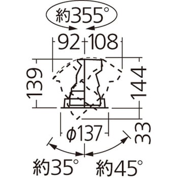 天井埋込型  ユニバーサルダウンライト   調光タイプ(ライコン別売) HID70形1灯器具相当 Panasonic(パナソニック)