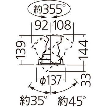 天井埋込型  ユニバーサルダウンライト   調光タイプ(ライコン別売) HID70形1灯器具相当 Panasonic(パナソニック)