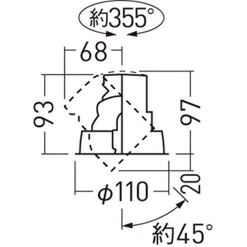 天井埋込型  ユニバーサルダウンライト 美光色 J12V75形(50W)器具相当 配光調整機能付 浅型10H 調光タイプ(ライコン別売) TOLSO(トルソー) LiBecoM(リベコム) 12Vミニハロゲン電球75形1灯器具相当 Panasonic(パナソニック)