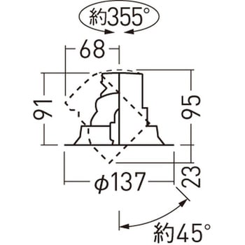 天井埋込型  ユニバーサルダウンライト J12V75形(50W)器具相当 配光調整機能付 浅型10H 調光タイプ(ライコン別売) TOLSO(トルソー) LiBecoM(リベコム) 12Vミニハロゲン電球75形1灯器具相当 Panasonic(パナソニック)