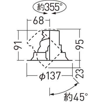 天井埋込型  ユニバーサルダウンライト J12V75形(50W)器具相当 配光調整機能付 浅型10H 調光タイプ(ライコン別売) TOLSO(トルソー) LiBecoM(リベコム) 12Vミニハロゲン電球75形1灯器具相当 Panasonic(パナソニック)