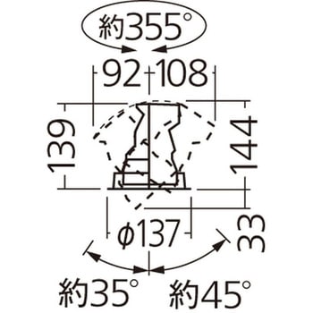 天井埋込型 高効率シリーズ ユニバーサルダウンライト リベコム調光 本体のみ 【受注生産品】 Panasonic(パナソニック)