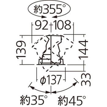 天井埋込型 高効率シリーズ ユニバーサルダウンライト リベコム調光 本体のみ 【受注生産品】 Panasonic(パナソニック)