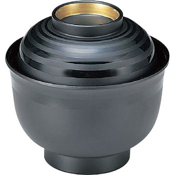 美里吸椀(つば金ツヤ消ライン) 若泉漆器