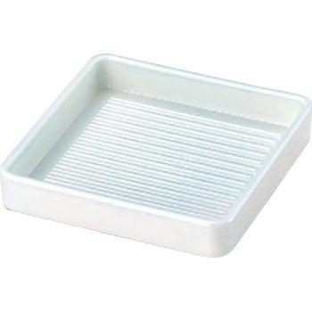 ABS角肉皿(白塗) - 若泉漆器