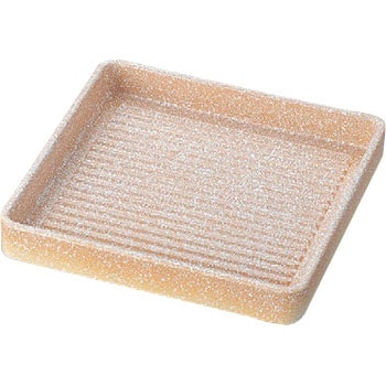 ABS角肉皿(赤志野) 若泉漆器