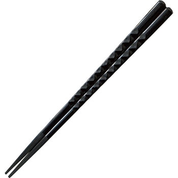 ノミ彫亀甲先端角箸 若泉漆器