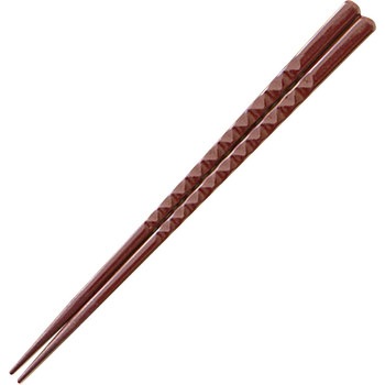 ノミ彫亀甲先端角箸 若泉漆器