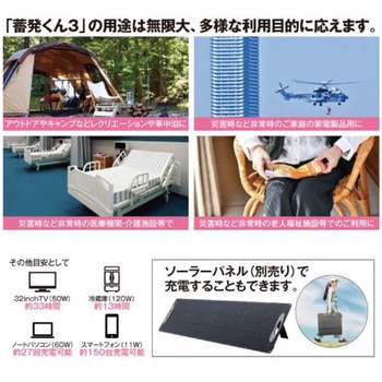 ポータブル蓄電装置 蓄発くん3 無停電電源装置、大容量 レッツコーポレーション