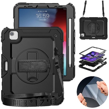 iPad 専用 耐衝撃ケース と 反射防止 保護フィルム セット ipad 11/10/9/8/7 ipad Air 5/4 ipad pro 4/3/2/1 メディアフューチャー