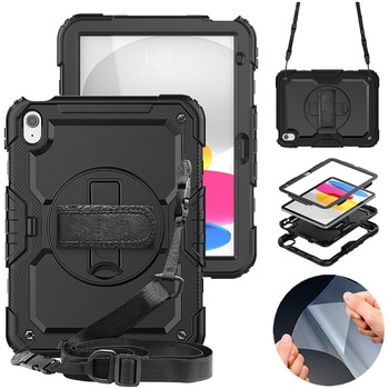 iPad 専用 耐衝撃ケース と 反射防止 保護フィルム セット ipad 11/10/9/8/7 ipad Air 5/4 ipad pro 4/3/2/1 メディアフューチャー