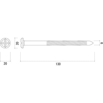 ソフトコーン スピードハンプ用アスファルトアンカー130mm 100本セット サンセルフ