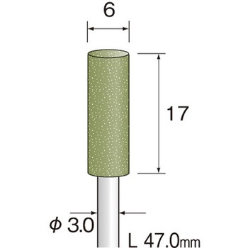 ゴム砥石 軸径3．0mm(砥粒：GC・硬さ：ミディアム) Minimo