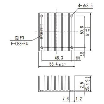 DHSシリーズ用ヒートシンク コーセル