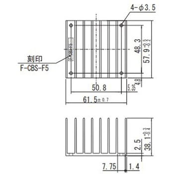 DHSシリーズ用ヒートシンク コーセル