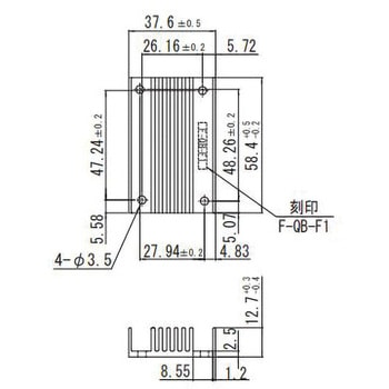 DHSシリーズ用ヒートシンク コーセル
