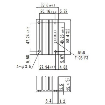 DHSシリーズ用ヒートシンク コーセル