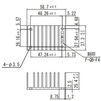 DHSシリーズ用ヒートシンク コーセル