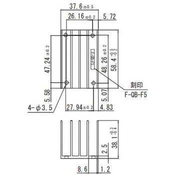 DHSシリーズ用ヒートシンク コーセル