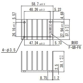 DHSシリーズ用ヒートシンク コーセル