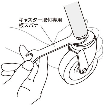 ねじ込み式キャスター”しぶさん”(ナイロンホイールウレタン車) 自在ストッパー付 ユーエイキャスター