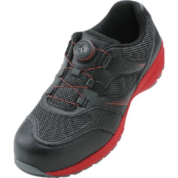 ”ダイヤル式セーフティシューズ IGS1018TGF” ブラック×レッド IGNIO