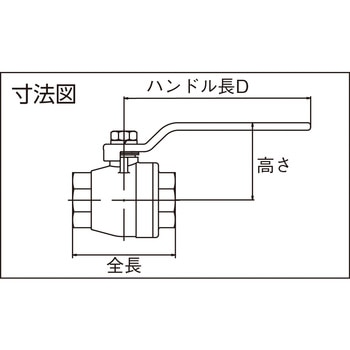 キーロック式ボールバルブ(ステンレス) ハマイ