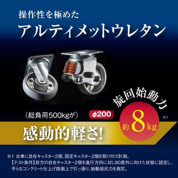 アルティメットウレタン衝撃吸収キャスター 固定取付 ユーエイキャスター