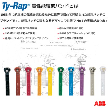 高性能ケーブルタイ(結束バンド)低煙毒グレード(えんじ色)(小袋) TY-Rap