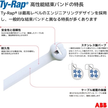 高性能ケーブルタイ(結束バンド)低煙毒グレード(えんじ色)(小袋) TY-Rap