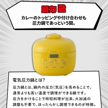 ゴーゴーカレー 電気圧力鍋 2.2L アレンジレシピ付 YAMAZEN(山善)