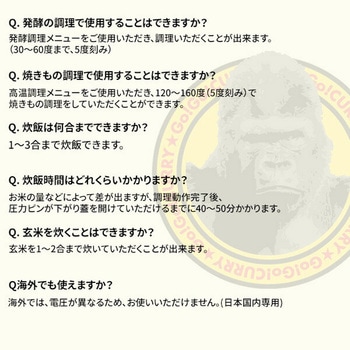 ゴーゴーカレー 電気圧力鍋 2.2L アレンジレシピ付 YAMAZEN(山善)